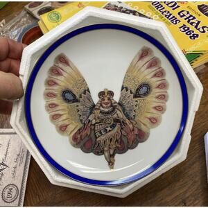 Rex 1994 - 1882 Butterfly King Invitation Collector Plate New Orleans Mardi Gras